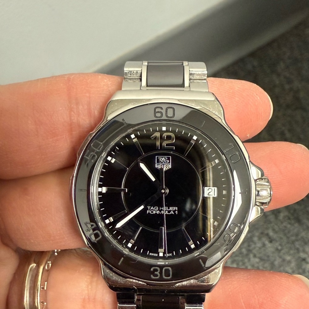 TAG Heuer Formula 1 Silver and Black Smartwatch